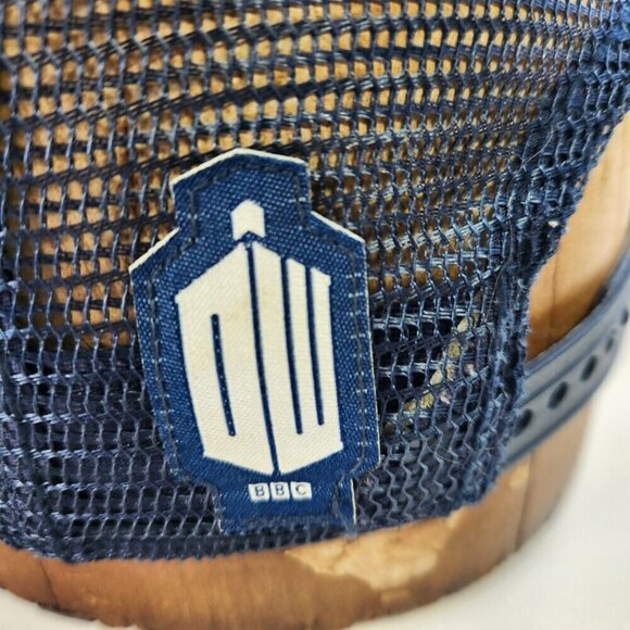 Dr Who Union Jack Police Telephone Booth Hat Cap Snapback Mesh Back BBC Blue - Picture 9 of 11